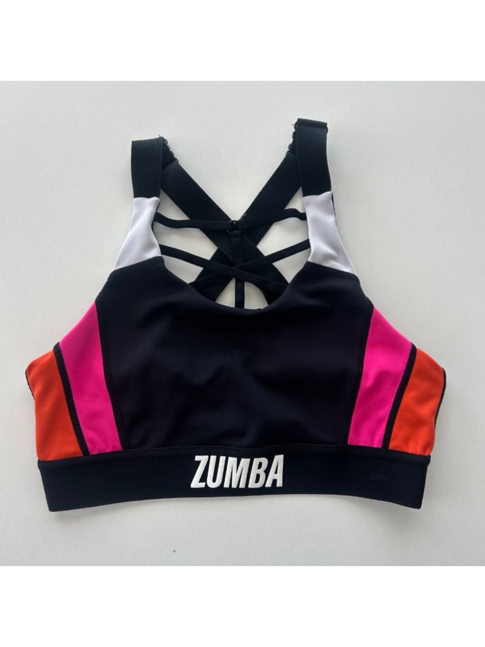 Zumba Aerobics Strappy Sports Bra - Small